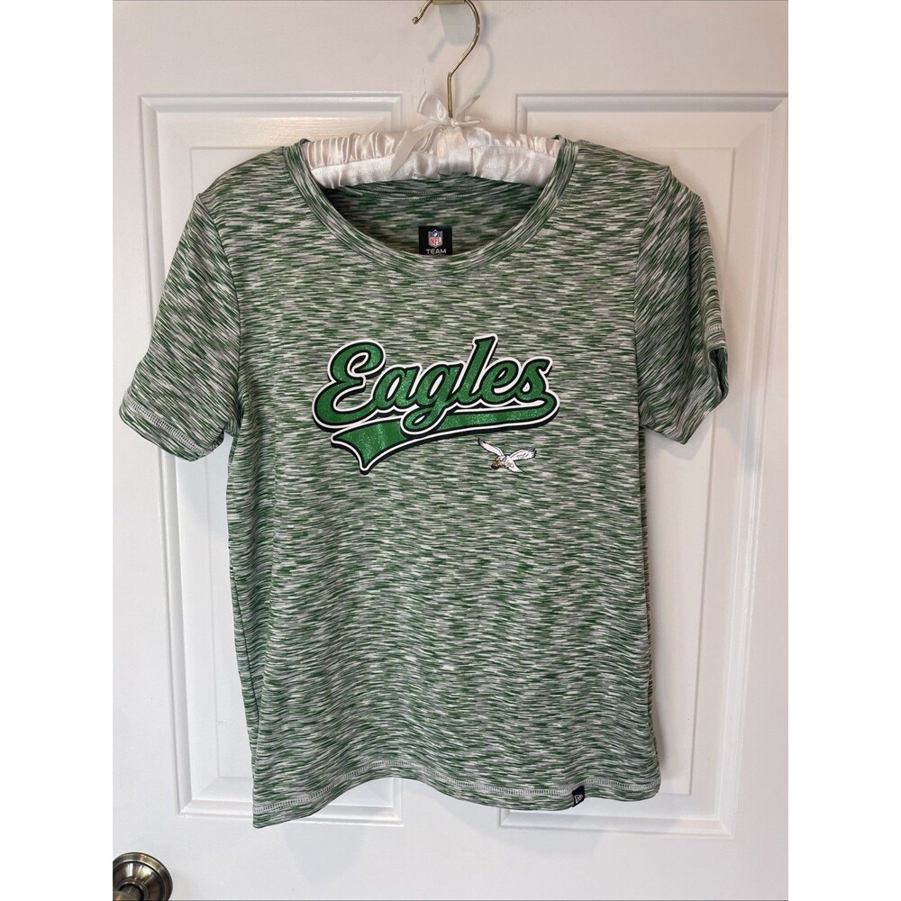 NFL Team Apparel Womens Philadelphia Eagles Short Sleeve T Shirt medium Glitter